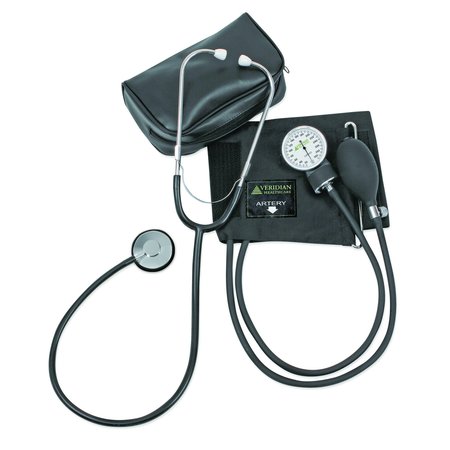 VERIDIAN HEALTHCARE Two-Party Home Blood Pressure Kit With Detached Nurse Stethoscope, Latex Free, Adult 01-5521